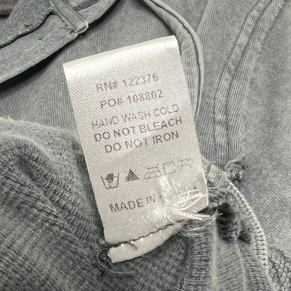 Mustard Seed Mineral Wash Button Front Hoodie Top Size Small - Picture 6 of 8